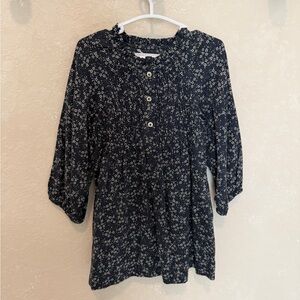 Zara Navy Floral Dress